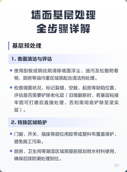 老房翻新墙面基层处理产品说明书说明页