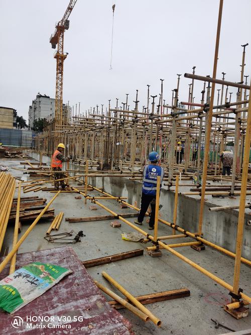 建筑施工工地外架作业现场实拍