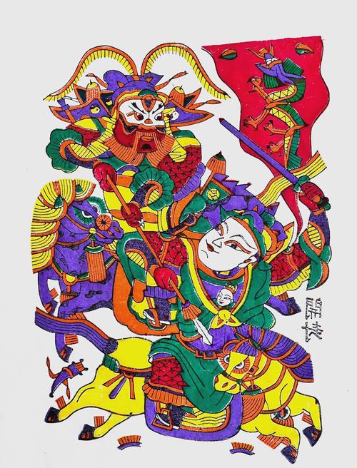 河南开封朱仙镇清代木版年画古刻板