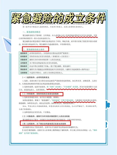 刑法紧急避险适用条件对照表