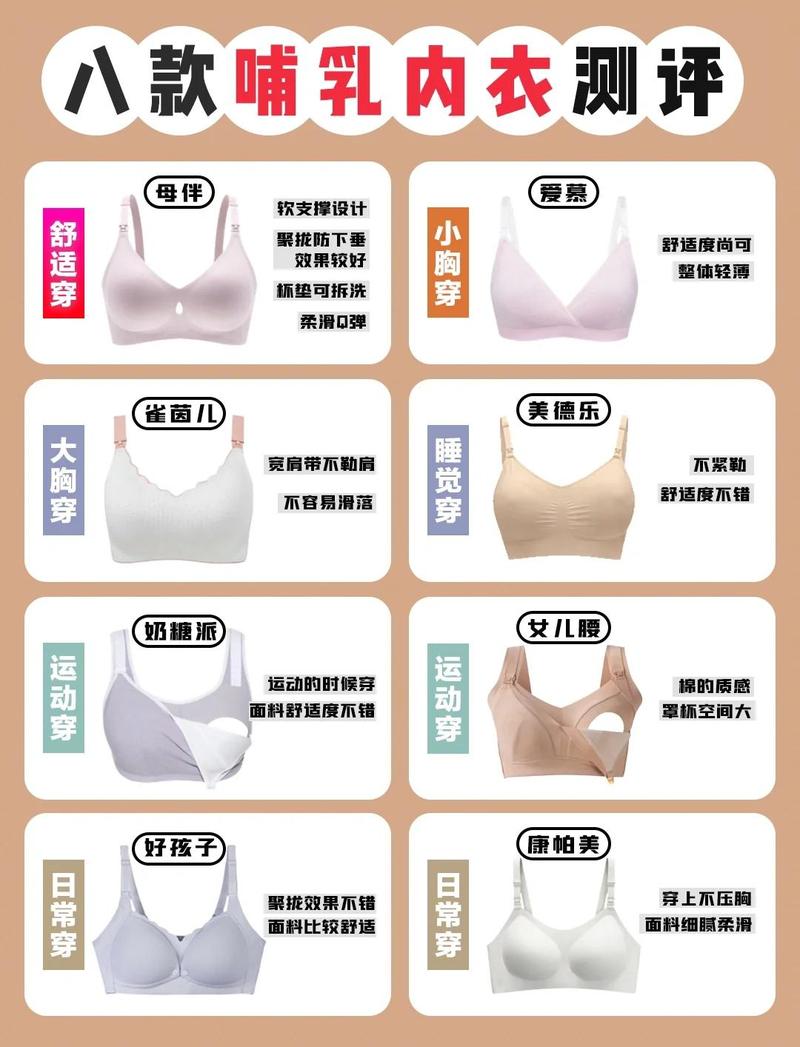 十款热门哺乳衣平铺评测对比图