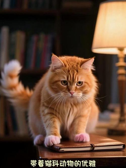 猫咪趴在加班书桌脚边陪主人实拍
