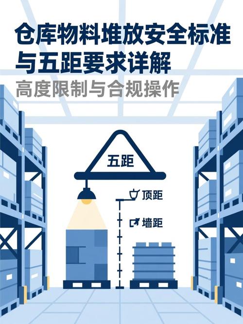 仓储货物离墙堆存安全间距示意图
