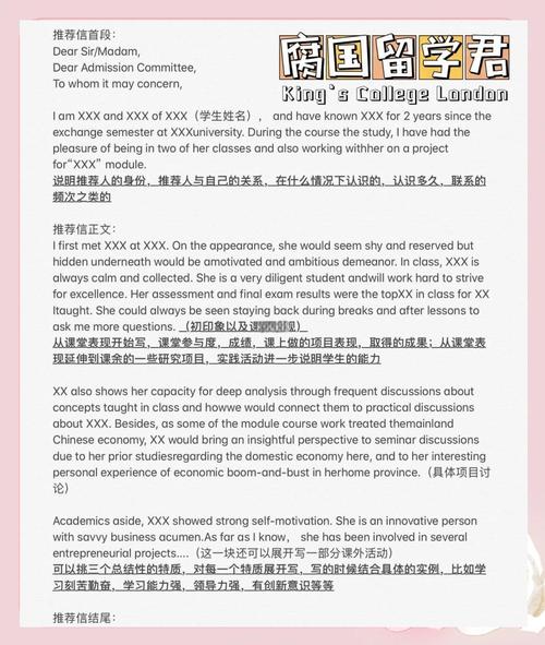 留学推荐信细节事例对比示意图
