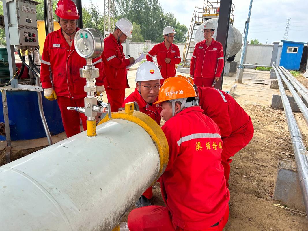 工业阀体联合技术攻关项目试验台渗油排查现场照片