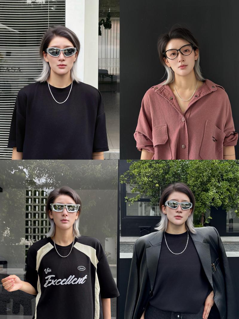 暖黄皮戴银色项链显暗沉效果对比