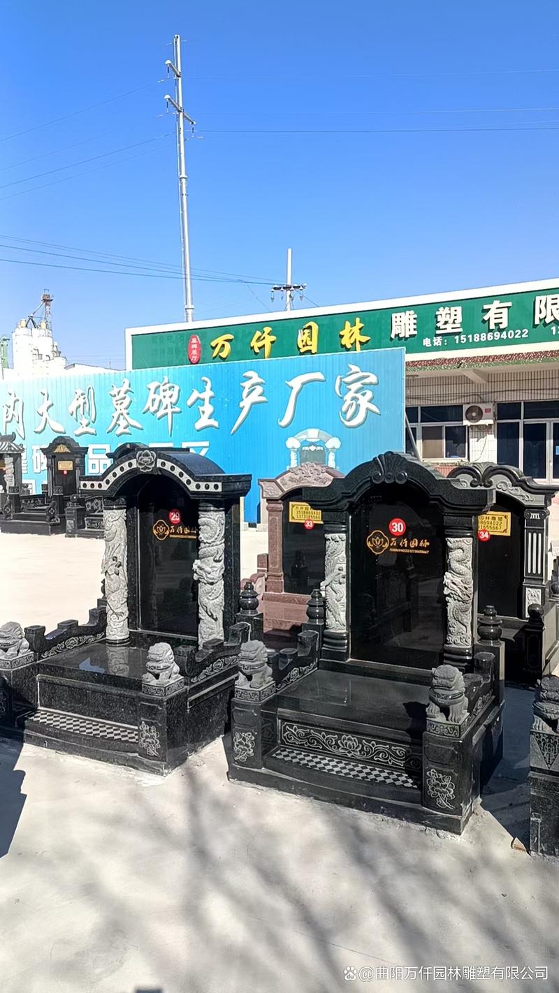 石材雕刻机墓碑批量加工现场图