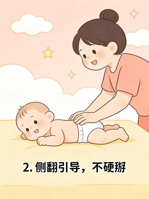 家长引导宝宝翻身的正确姿势示范图