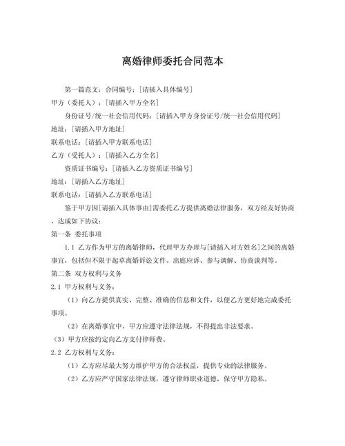 上海离婚律师代理协议合同细节审查