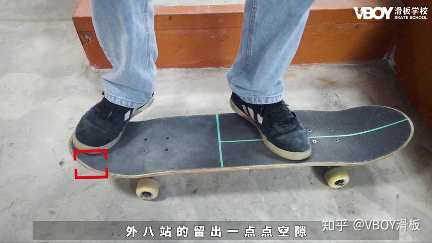 新手滑板ollie正确脚位对比示意图