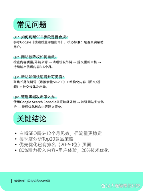 白帽SEO vs 黑帽SEO核心差异对比图