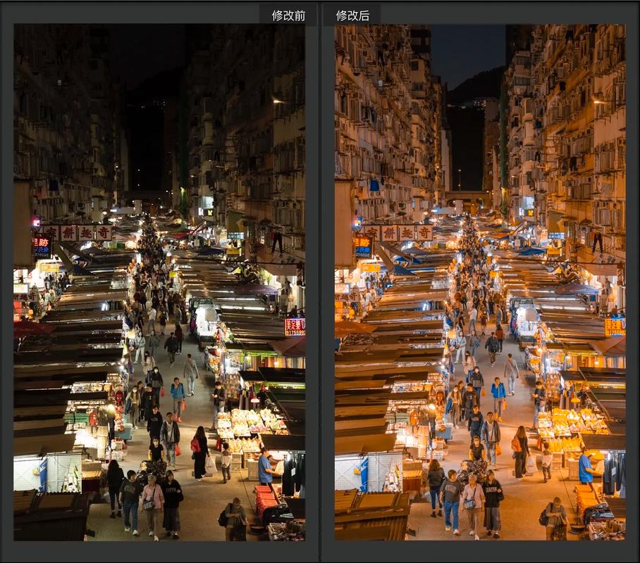 Lightroom白平衡调整前后对比图