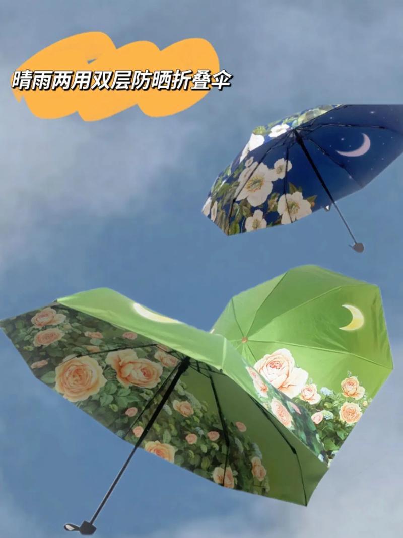 紫外线相机下便携晴雨两用伞防护效果对比