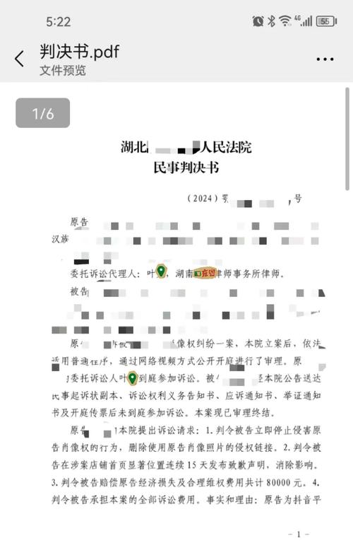 肖像侵权案件判决赔偿金额参考表