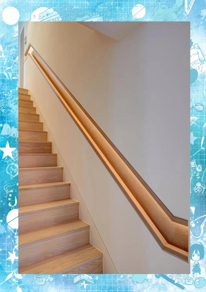 客厅儿童安全无障碍设计 橡木隐形扶手