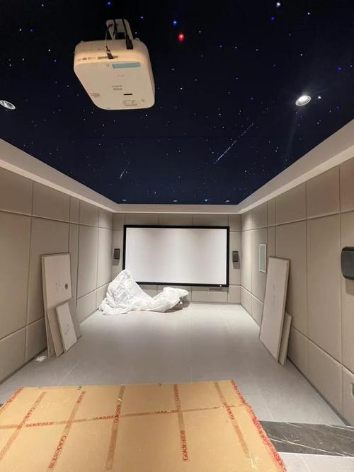 影音室星空顶隔音棉安装效果图
