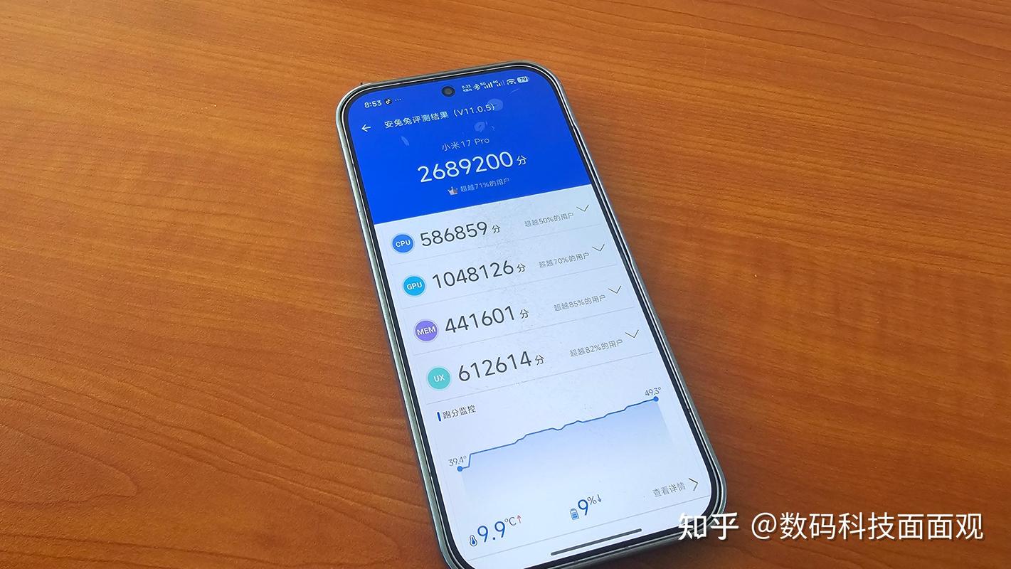 手机测评安兔兔跑分界面实拍