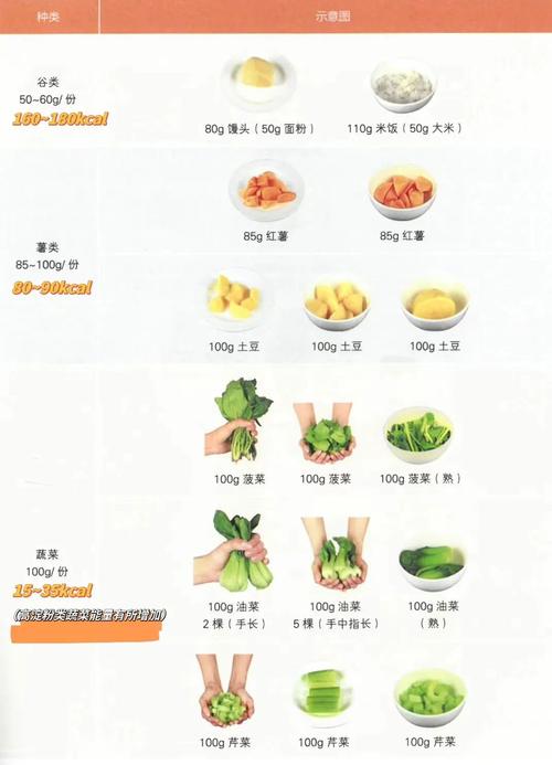 一人食食材分量参考图