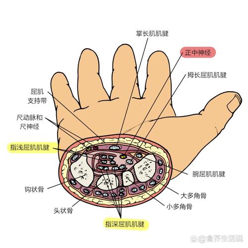 人体工学腕部支撑结构受力传导示意图