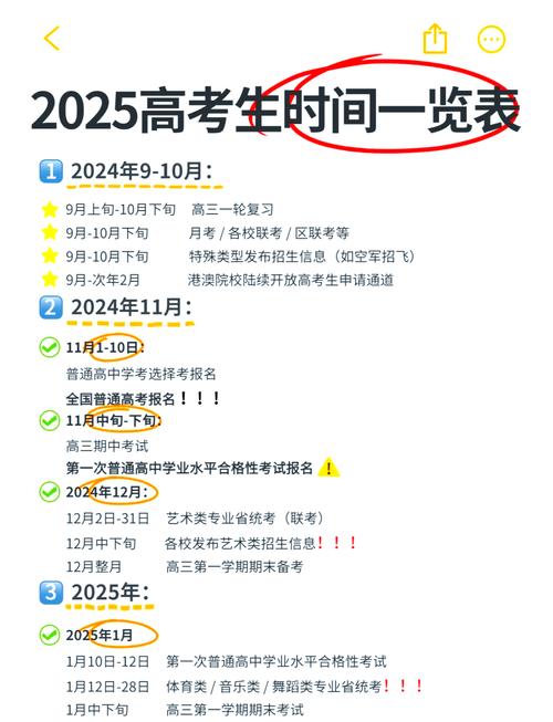 新高考升学报名时间节点整理表