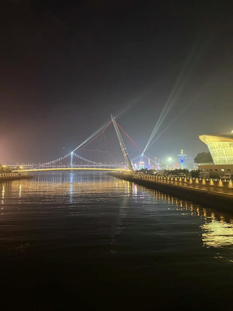星海广场灯光秀夜景