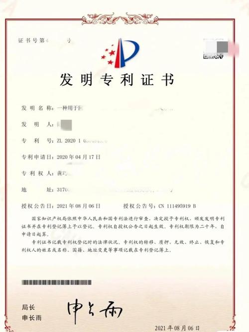 专利证书保护期限示意图