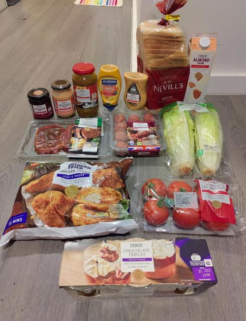英国伦敦留学生每周自制食材采购账单实拍