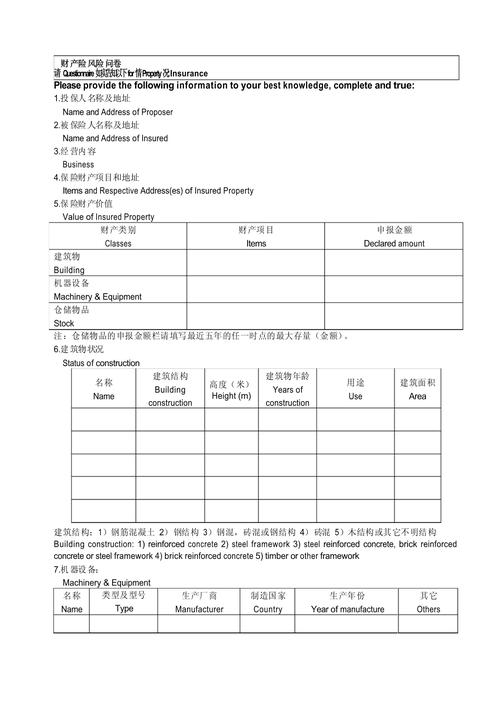 财产保险投保电子单风险问询项勾选界面实拍