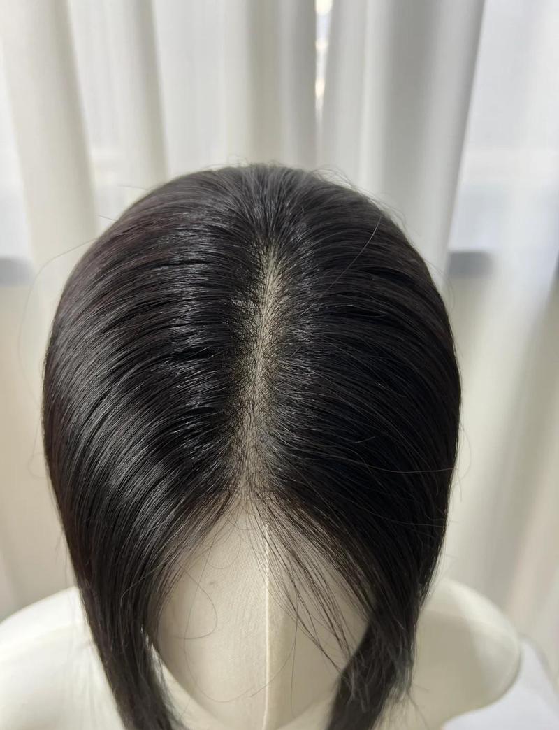 新娘真发假发片细节对比图