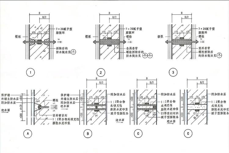 轻体墙安装墙面置物架穿墙螺丝施工示意图
