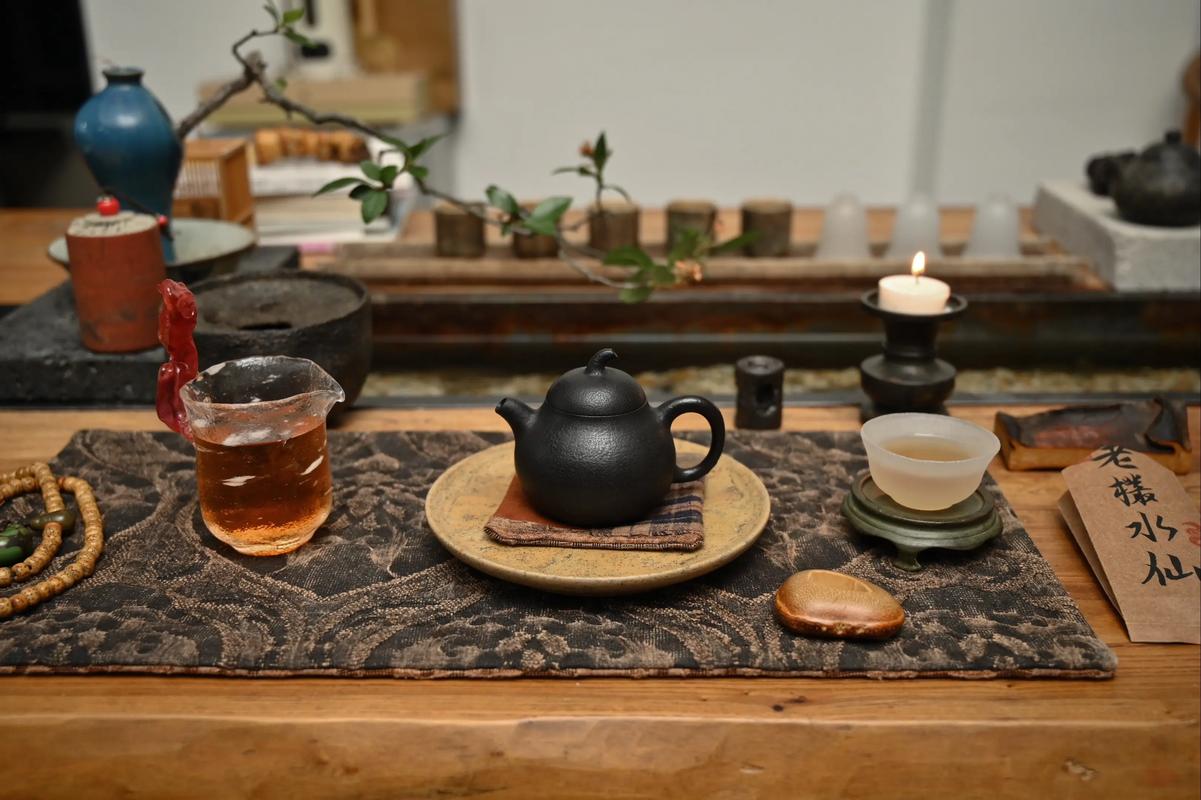 内容电商选品直播间手作茶具摆拍场景