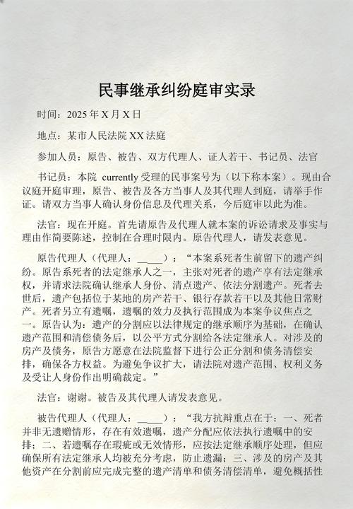 北京房产遗嘱纠纷案件庭审记录实拍