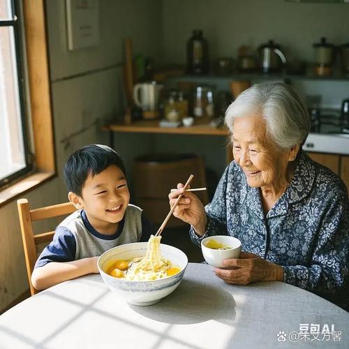 祖孙客厅追喂饭日常场景