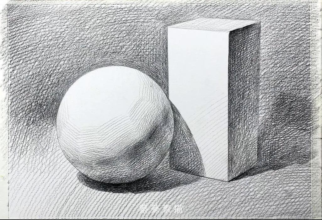 几何体素描线条排线练习步骤图
