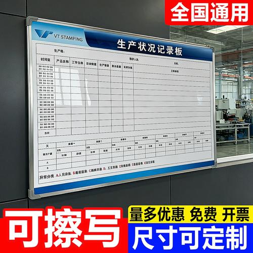 工厂计划维修白板上的任务卡