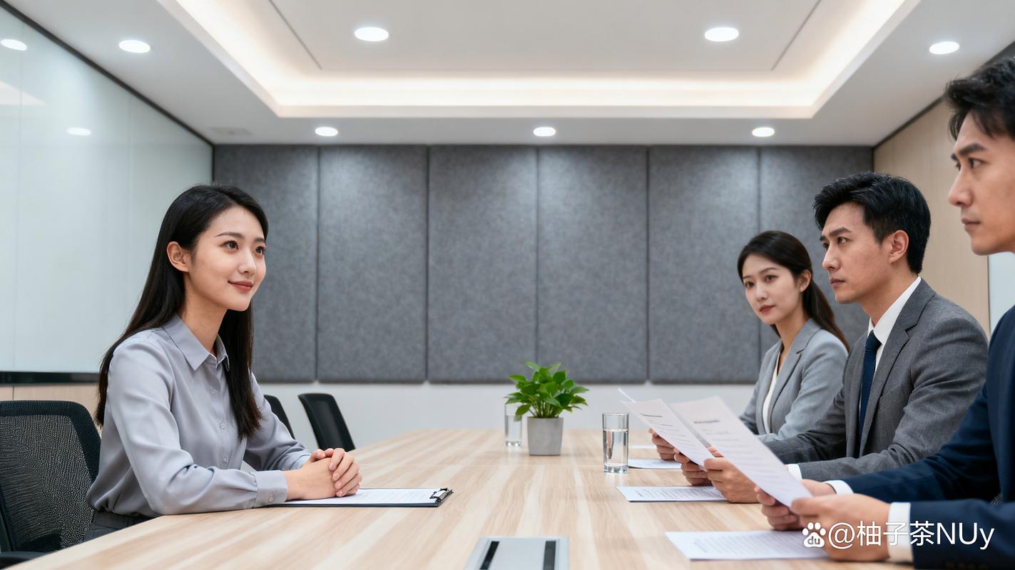 企业HR面试现场与求职者交流