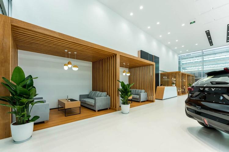企业品牌实体建设工厂车间接待区设计实景