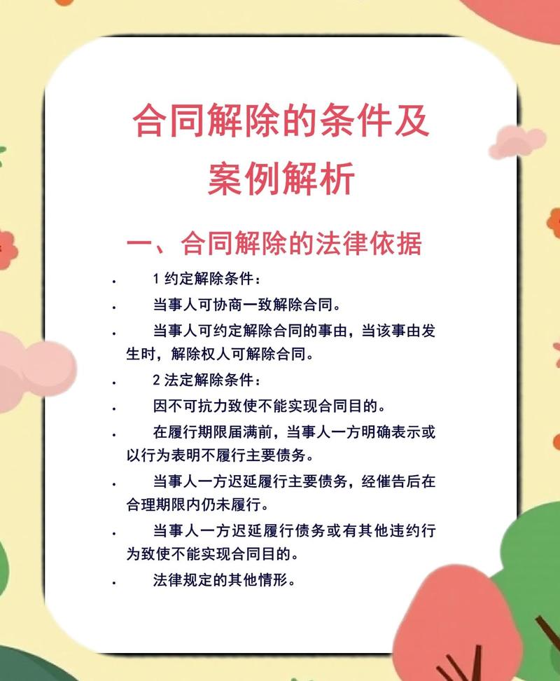 合同解除权行使法定条件流程图谱