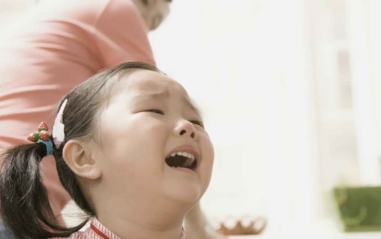 妈妈在游乐场疲惫地抱着哭闹的幼儿
