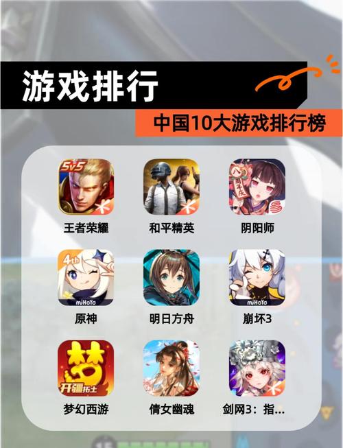 手机屏幕多款热门手游图标排列 2024