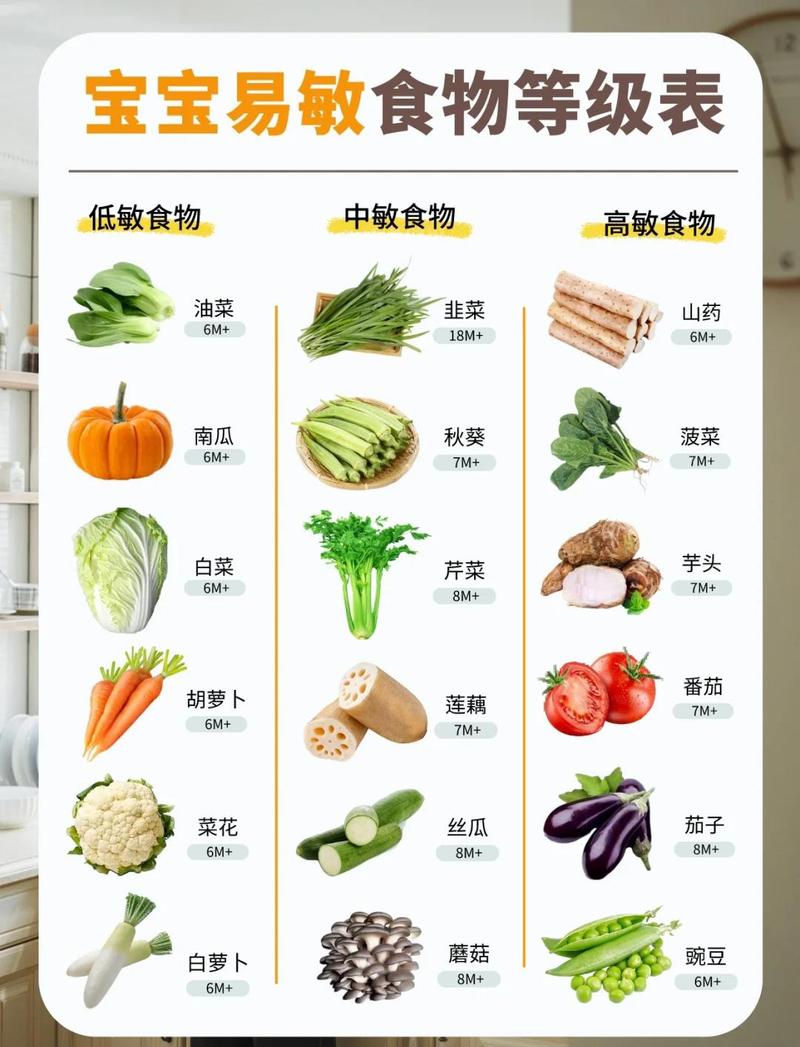 常见高致敏食物分类科普图