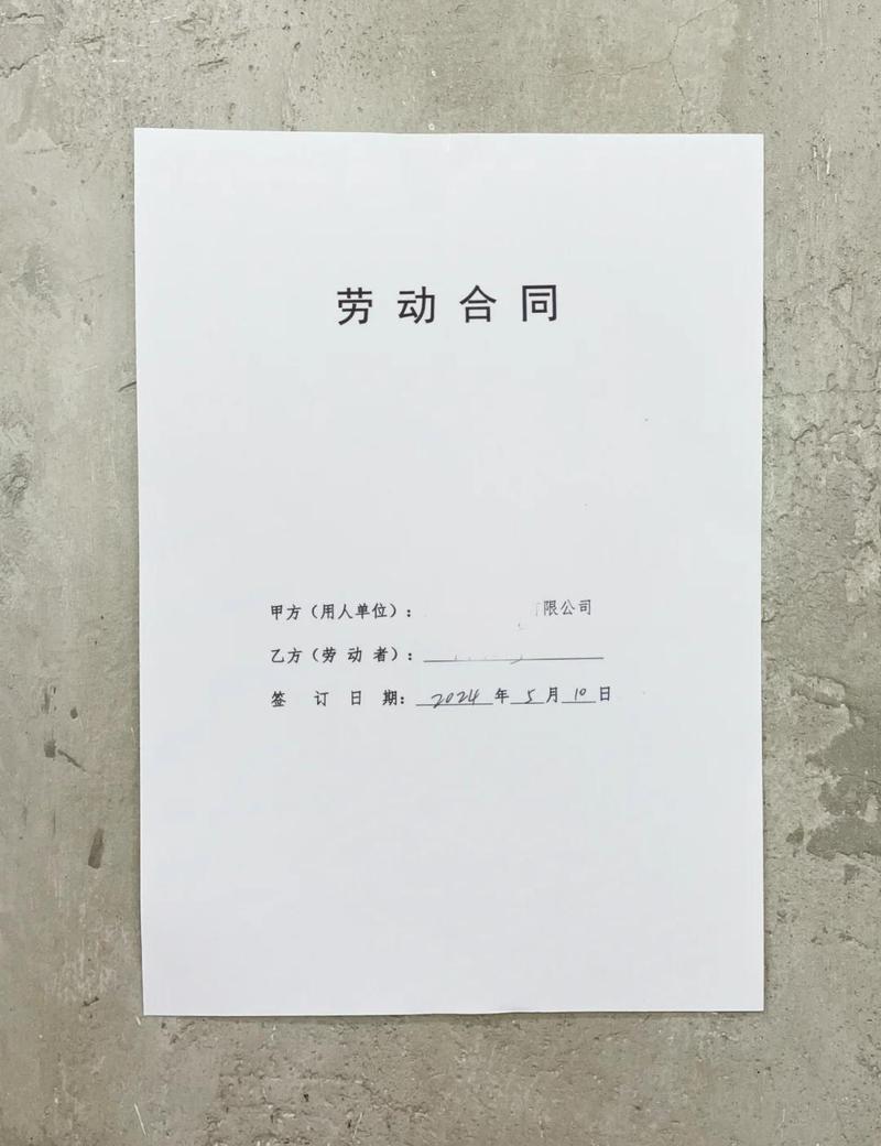 劳动合同签字页空白留白处标注手写提示