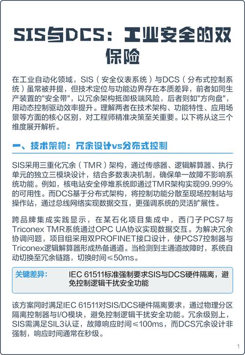 一、SIS不是DCS的备份,搞错就惨了