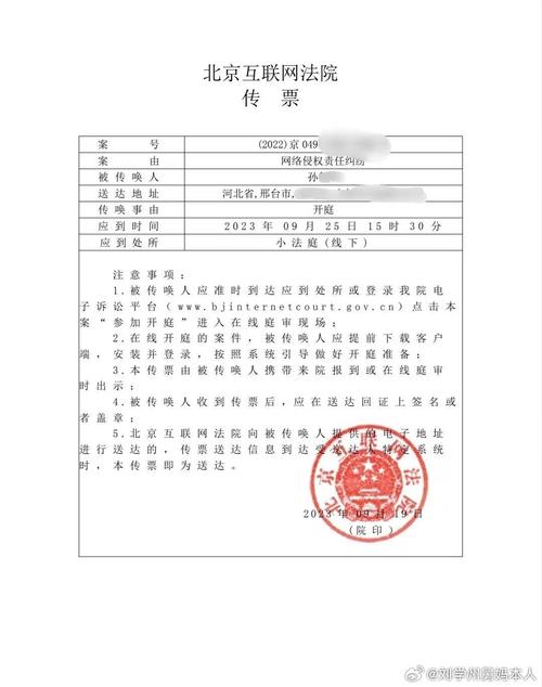 软件侵权案件法院传票实拍