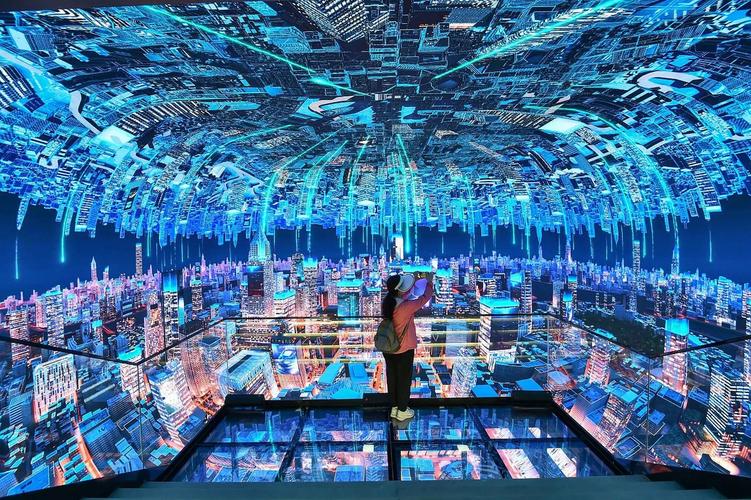 元宇宙虚拟艺术画廊多人参观场景
