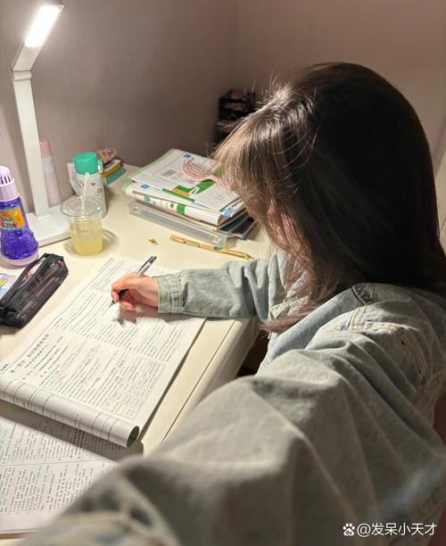 学生独自在清晨教室看书的平静画面