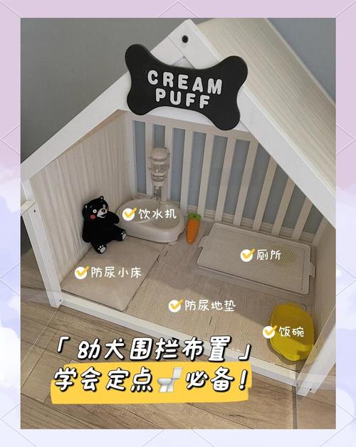狗狗训练定点大小便尿垫布置室内围栏