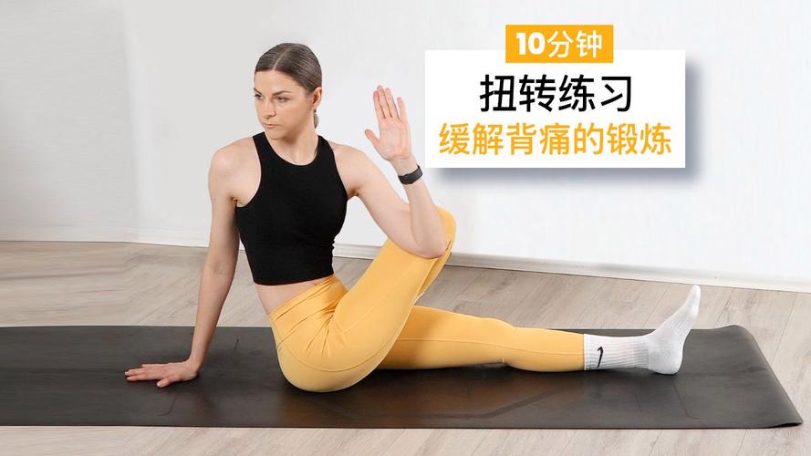晨起坐姿前倾拉伸腰背动作图