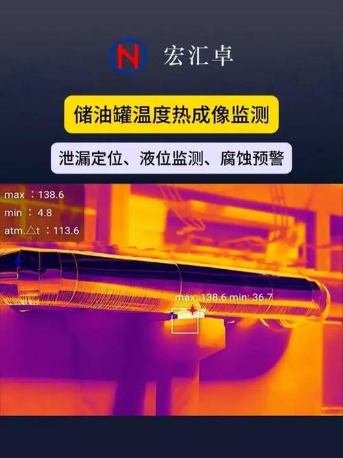 液压系统油箱温度红外热成像图