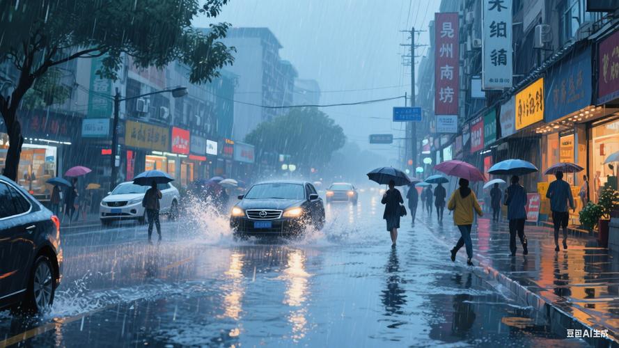 城市街道级短临暴雨预警落地场景图